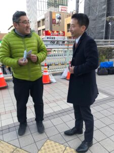 松戸駅で駅頭を行いました!